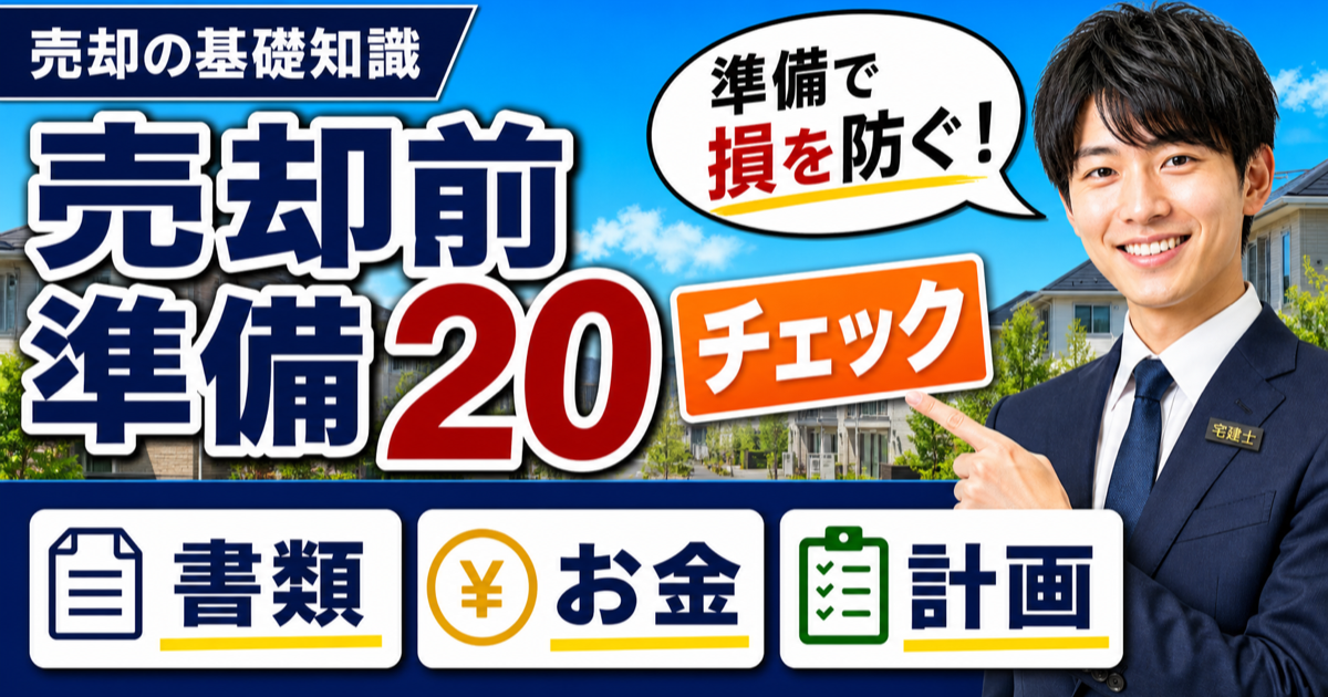 不動産売却の準備チェックリスト｜失敗しないための事前確認20項目