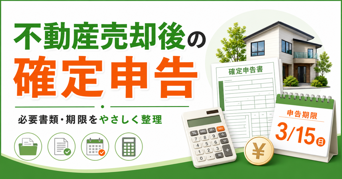不動産売却後の確定申告｜必要書類・期限・申告不要のケースを宅建士が解説