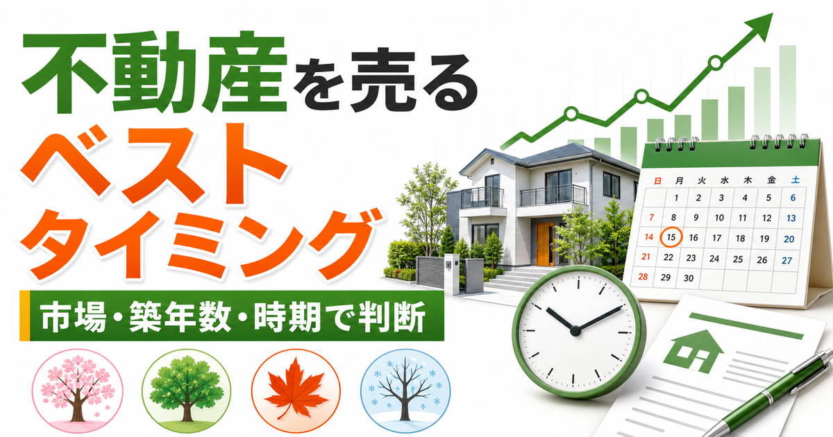 不動産を売るベストタイミング｜市場・築年数・ライフイベント別に宅建士が解説