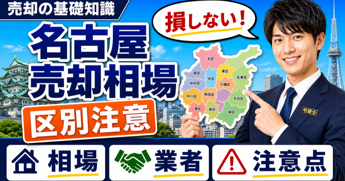 名古屋の不動産売却｜相場・おすすめ業者・注意点を宅建士が解説